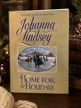 Johanna Lindsey Home for the Holidays Hardcover Book w/Dust Jacket VTG Romance